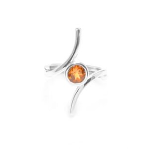 silver citrine ring