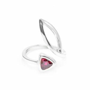 silver garnet ring
