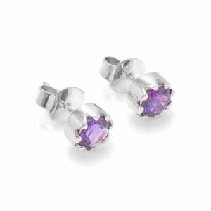 amethyst sterling silver earrings