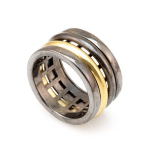 Gold and Grey Silver Band