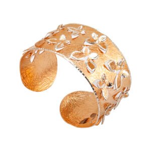 rose gold butterfly silver bracelet