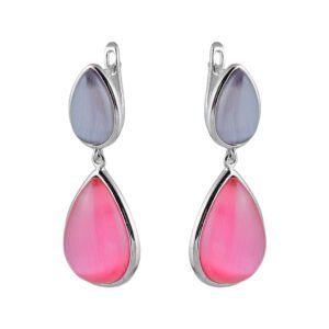 silver cat’s eye earrings