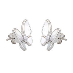 Silver Butterfly Earrings