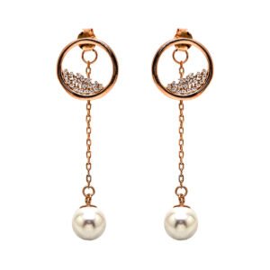 pearl crystal earrings