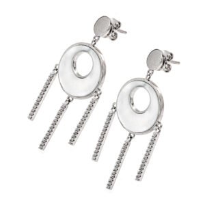 silver crystal earrings