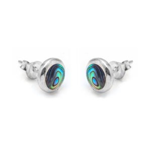 silver studs with colored stones