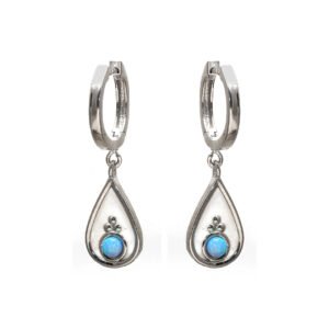 turquoise silver earring