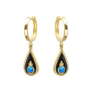 gold droplet earrings