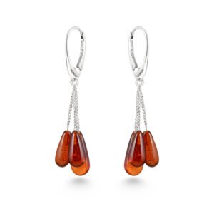 amber drop earrings