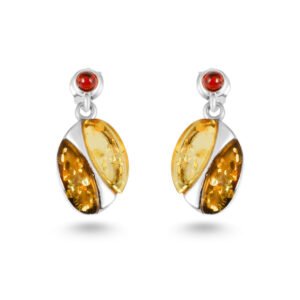 yellow amber earrings