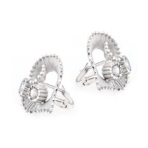white flower earrings