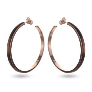 rose gold silver hoop earrings