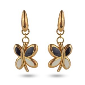 Gold Color Butterfly Silver Earrings