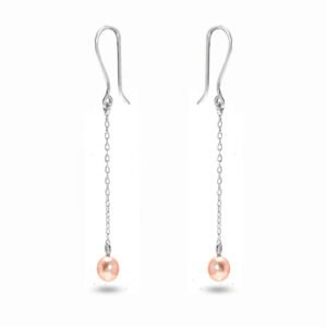 silver freshwater pearl earrings