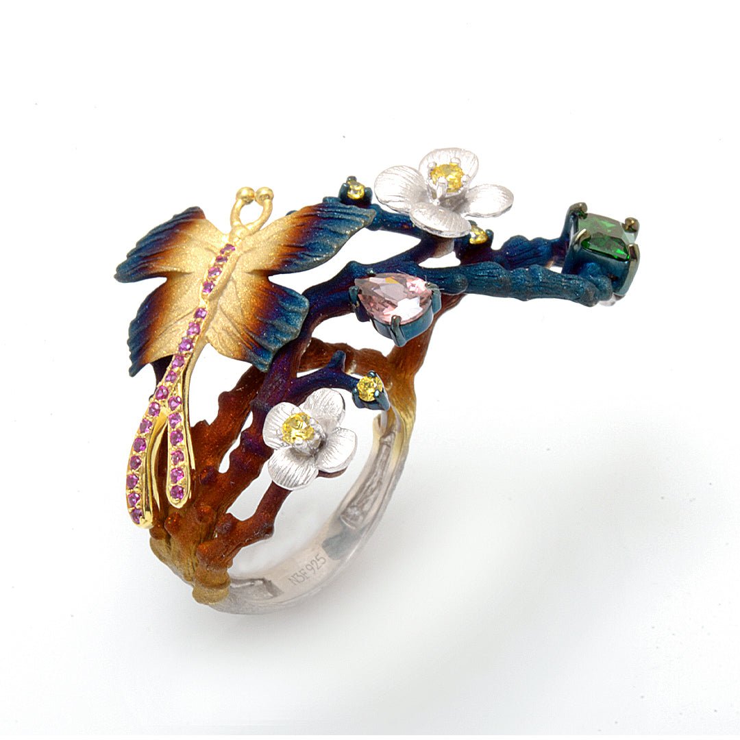 Nature Butterfly Silver Ring - Image 3