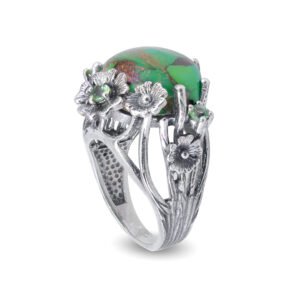 green floral ring
