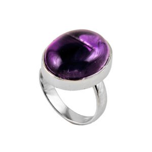 silver ring with amethyst