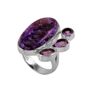 amethyst silver ring