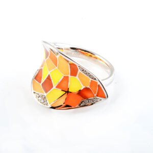 mosaic silver ring