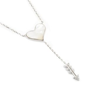 heart silver necklace