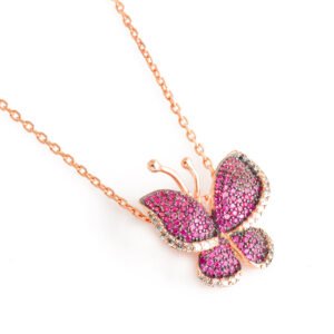 butterfly crystal necklace