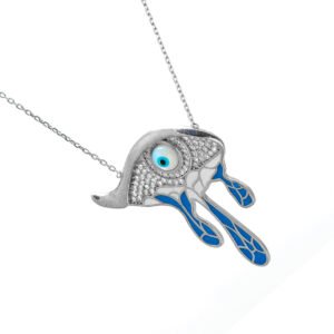 evil eye silver necklace