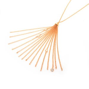 rose gold italian silver necklace