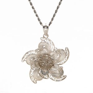 layered silver pendant