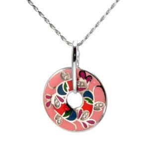 pink floral pendant