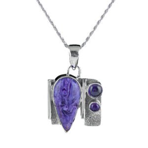 amethyst silver pendant