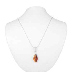 amber teardrop pendant