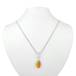 orange silver pendant