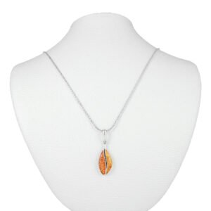 leaf silver pendant