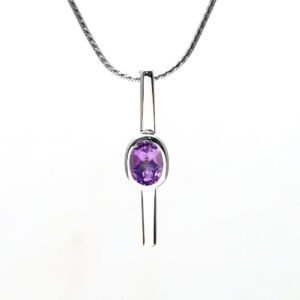 amethyst silver pendant
