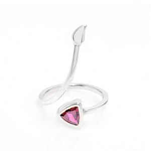 silver garnet ring
