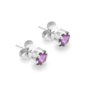 silver amethyst earrings