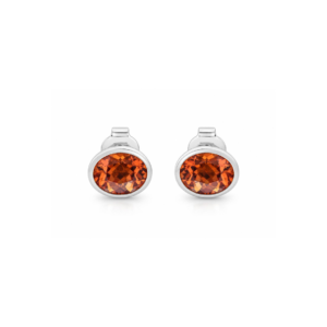 silver citrine studs