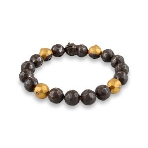 stone-look silver and gold diamond bracelet