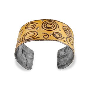 silver and gold diamond bracelet