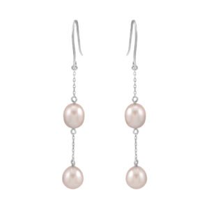 silver freshwater pearl drop