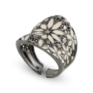 flowers silver ring