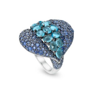 blue turquoise silver ring