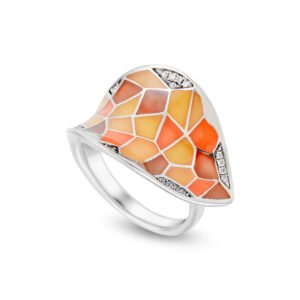 mosaic silver ring