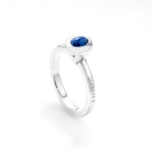 silver sapphire ring