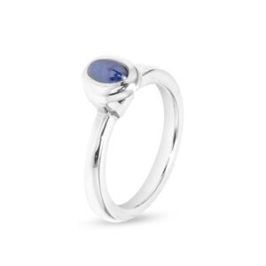 sapphire silver ring