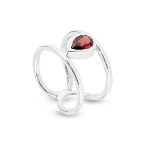 Garnet Silver Ring S.Begermi