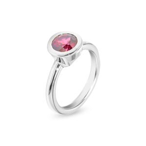 silver ring with rhodolite