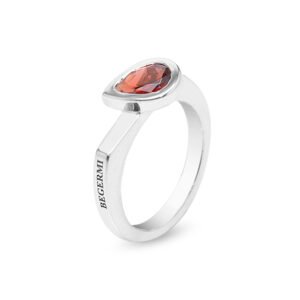 silver garnet ring