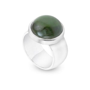 natural tourmaline silver ring