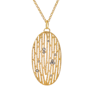 silver and gold diamond necklace
